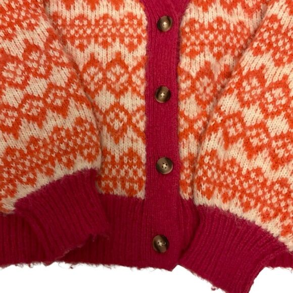 Cropped Balloon Sleeve Dopamine Y2K Cardigan Cozy - Picture 4 of 11